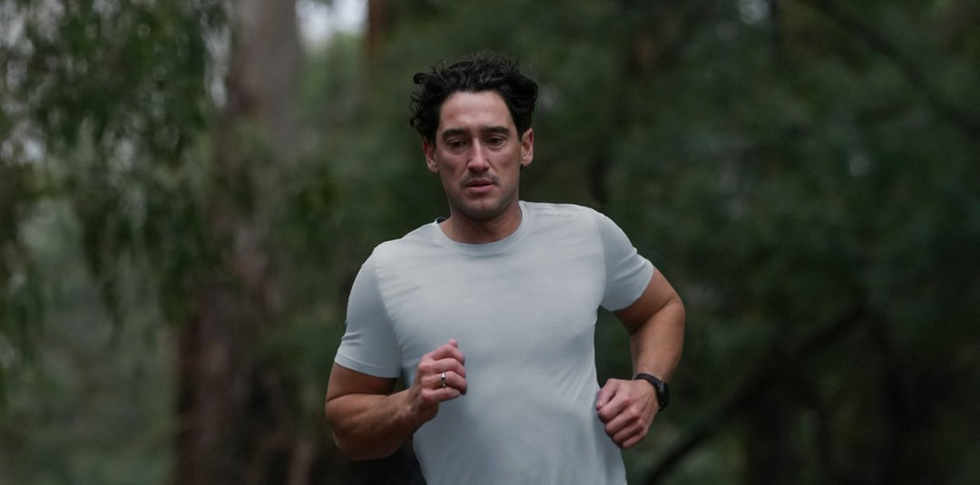 No Timid Souls Men's FLOWDRY Tempo Short Sleeve Vapour Grey - Run Vault