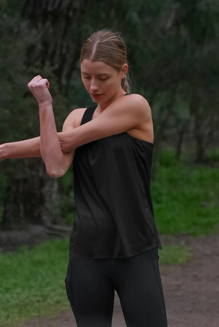 No Timid Souls Women's FLOWDRY Race Day Tank New Black - Run Vault