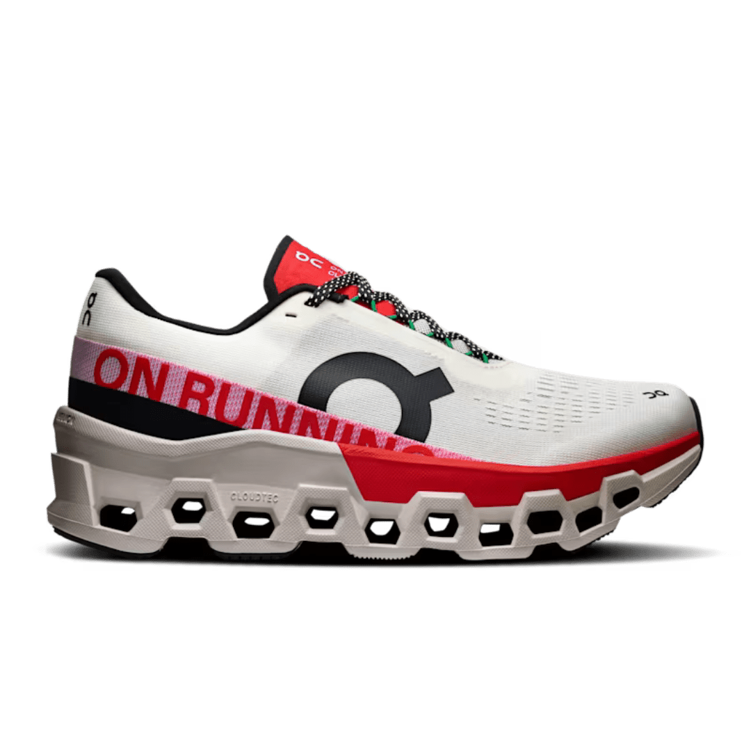 On Running Cloudmonster 2 Women s Ivory Red Run Vault on-running-cloudmonster-2-women-s-ivory-red-run-vault