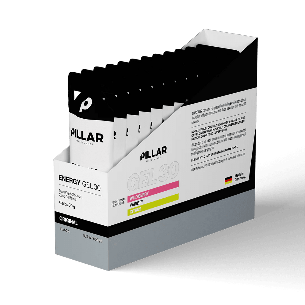 Pillar Performance Energy Gel 30 - Box of 12 - Run Vault