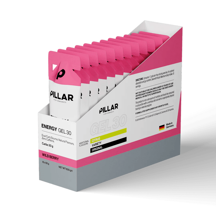 Pillar Performance Energy Gel 30 - Box of 12 - Run Vault