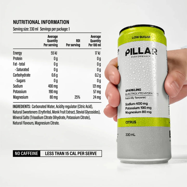 Pillar Performance Sparkling Electrolyte Hydration - Run Vault