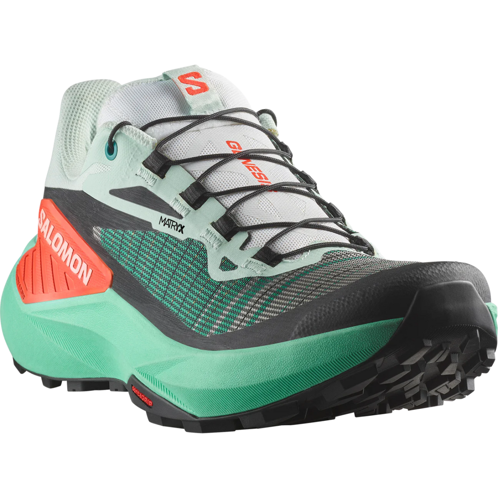 Salomon - Genesis - Bay/Electric Green/Tomato - Women's - Run Vault