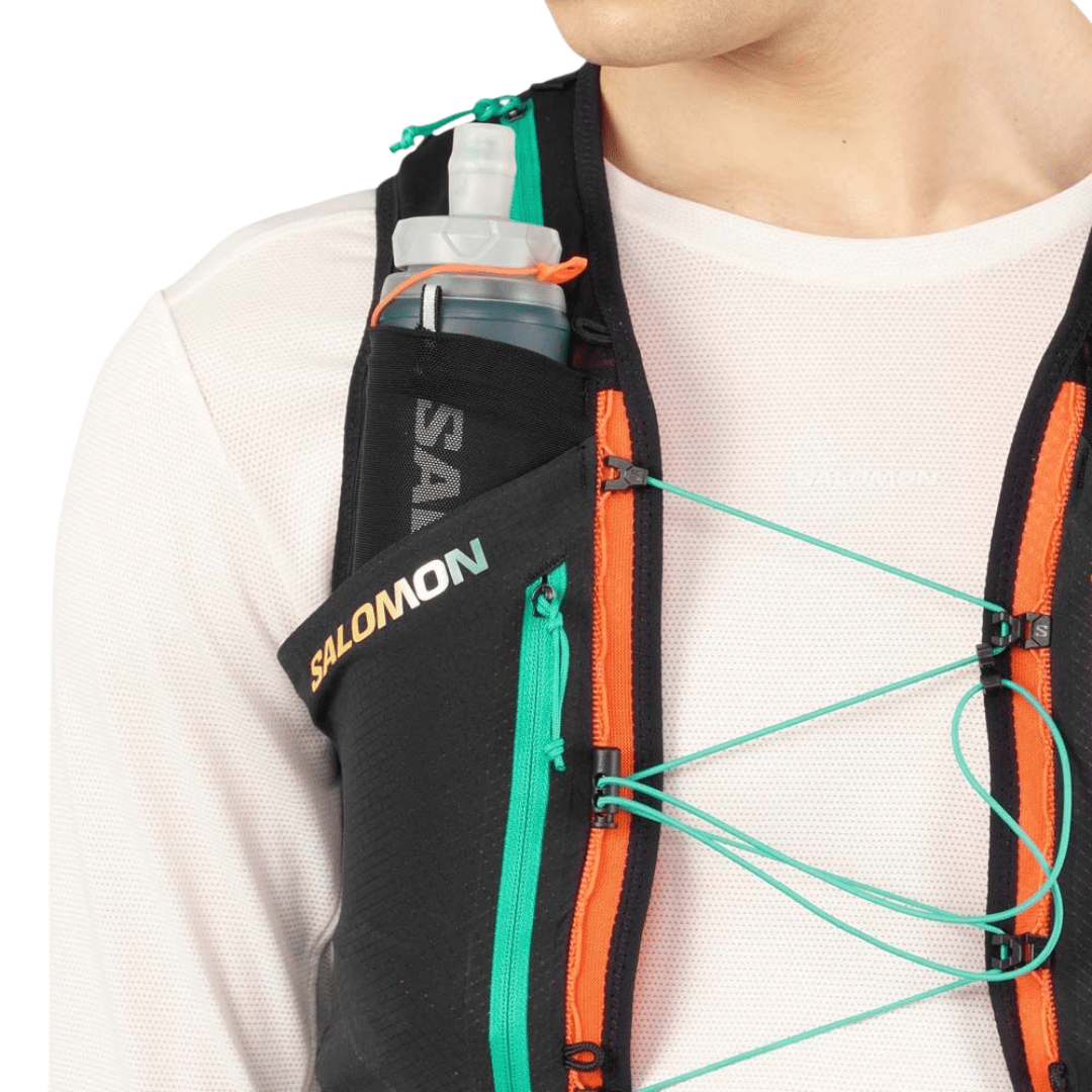 Salomon Sense Pro 6 Hydration Vest - Limited Edition - Black/Nasturtium/Dynasty Green - Run Vault