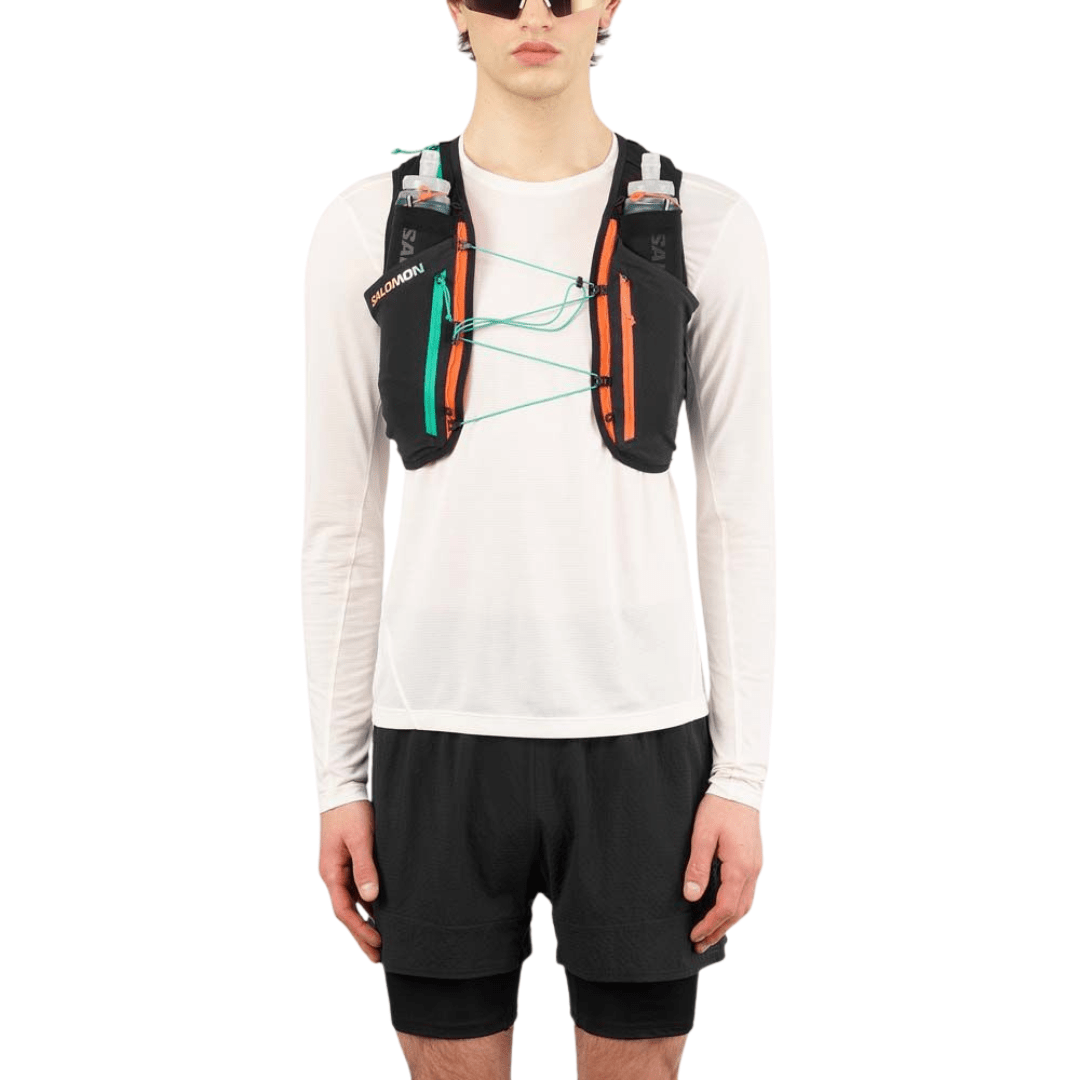 Salomon Sense Pro 6 Hydration Vest - Limited Edition - Black/Nasturtium/Dynasty Green - Run Vault