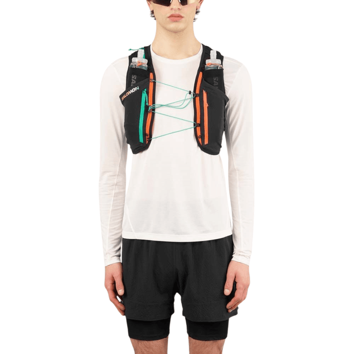 Salomon Sense Pro 6 Hydration Vest - Limited Edition - Black/Nasturtium/Dynasty Green - Run Vault