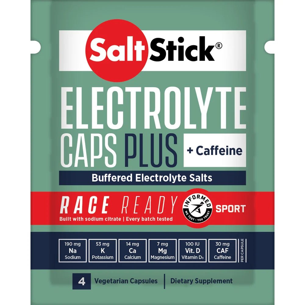 SaltStick - Race Ready Caps Plus 4 Pack (Caffeinated) - Run Vault