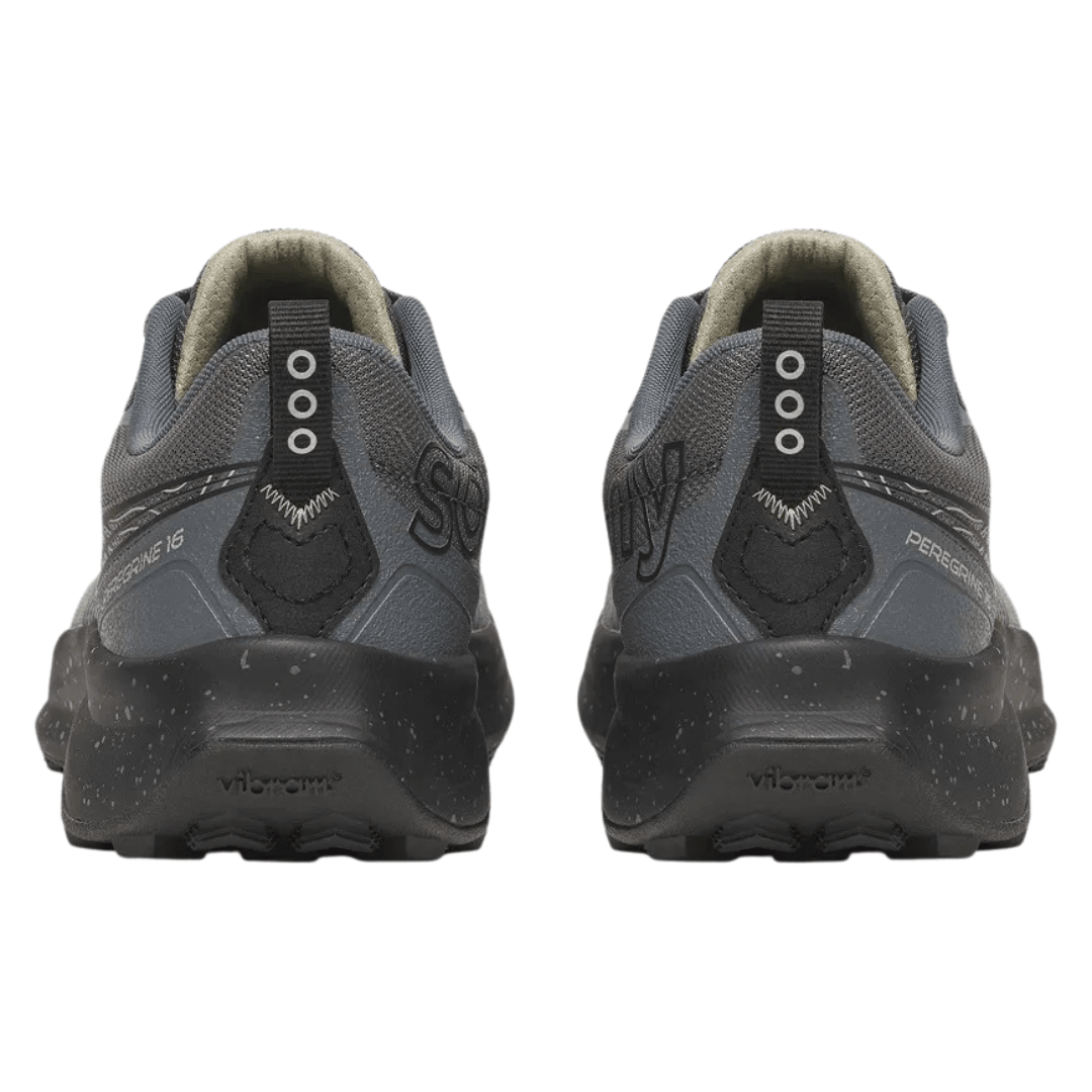 Saucony Peregrine 16 Men's Black/Carbon WIDE 2E - Run Vault