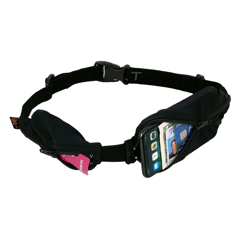 SPIbelt Dual Pocket Belt - Black/Black - Run Vault