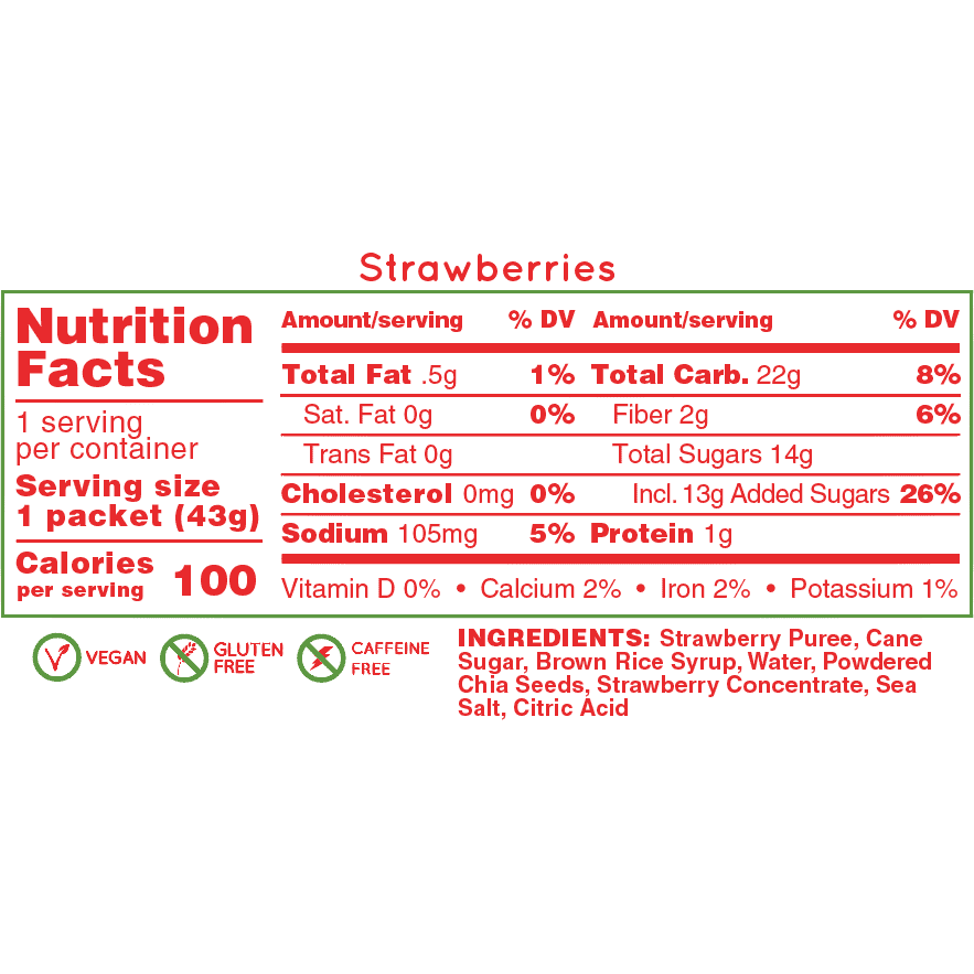 Huma Energy Gels Original - Strawberries - Run Vault