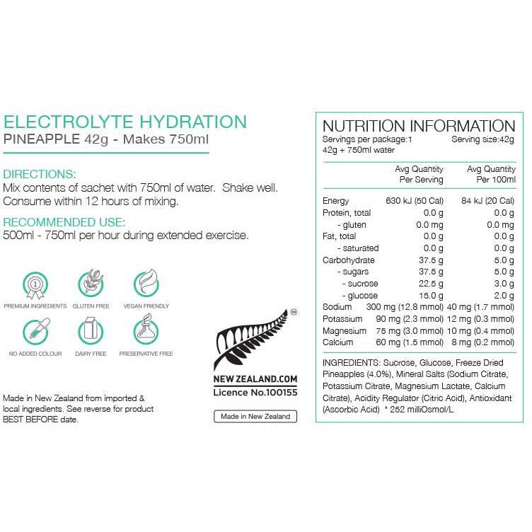 Pure Sports Nutrition Pure Electrolyte Hydration 42g Sachet Run Vault