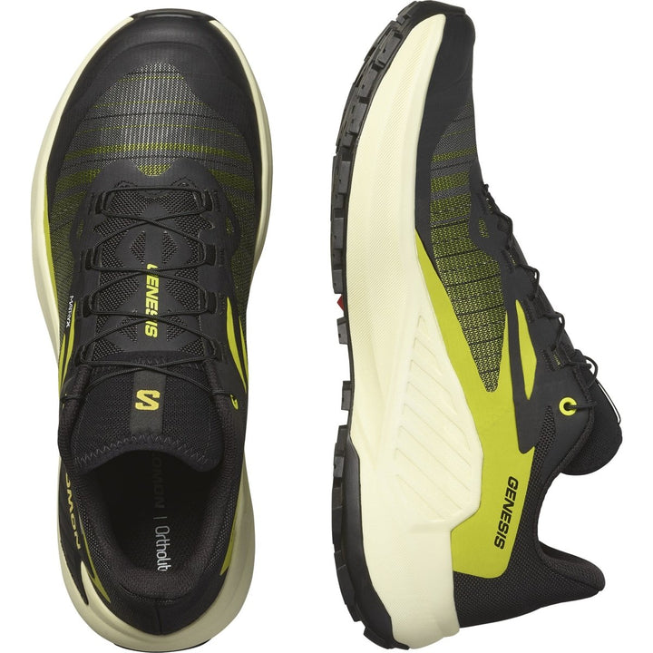 Salomon - Genesis - Black/Sulphur Spring/Transparent Yellow - Men's - Run Vault