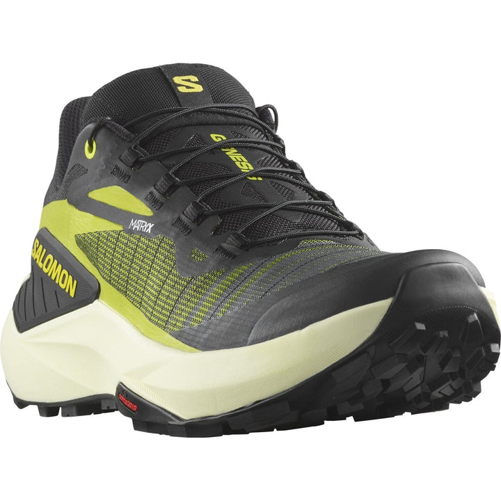 Salomon - Genesis - Black/Sulphur Spring/Transparent Yellow - Men's - Run Vault