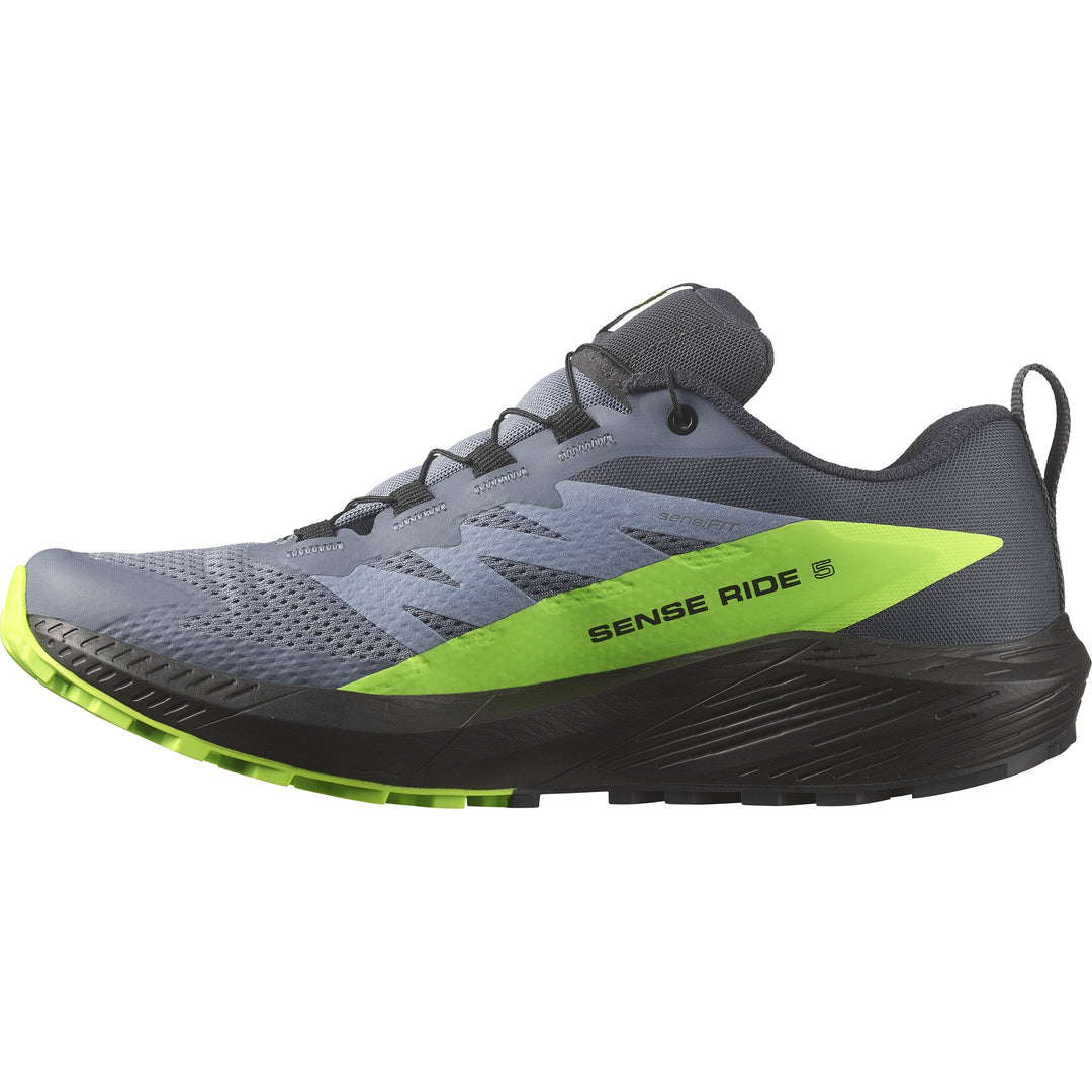 Salomon - Sense Ride 5 - Men's - Black/Laurel Wreath/Green Gecko - Run Vault