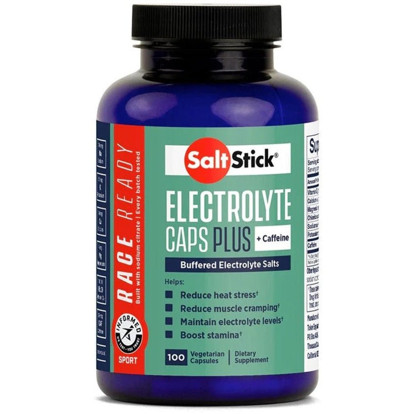 SaltStick - Race Ready Caps Plus Electrolyte Salts 100 Capsule Bottle - Run Vault